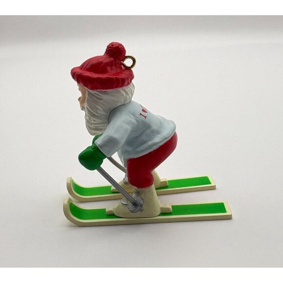 Hallmark Keepsake Snowplow Santa Christmas Tree Ornament Skier Winter Skiing - Picture 4 of 10